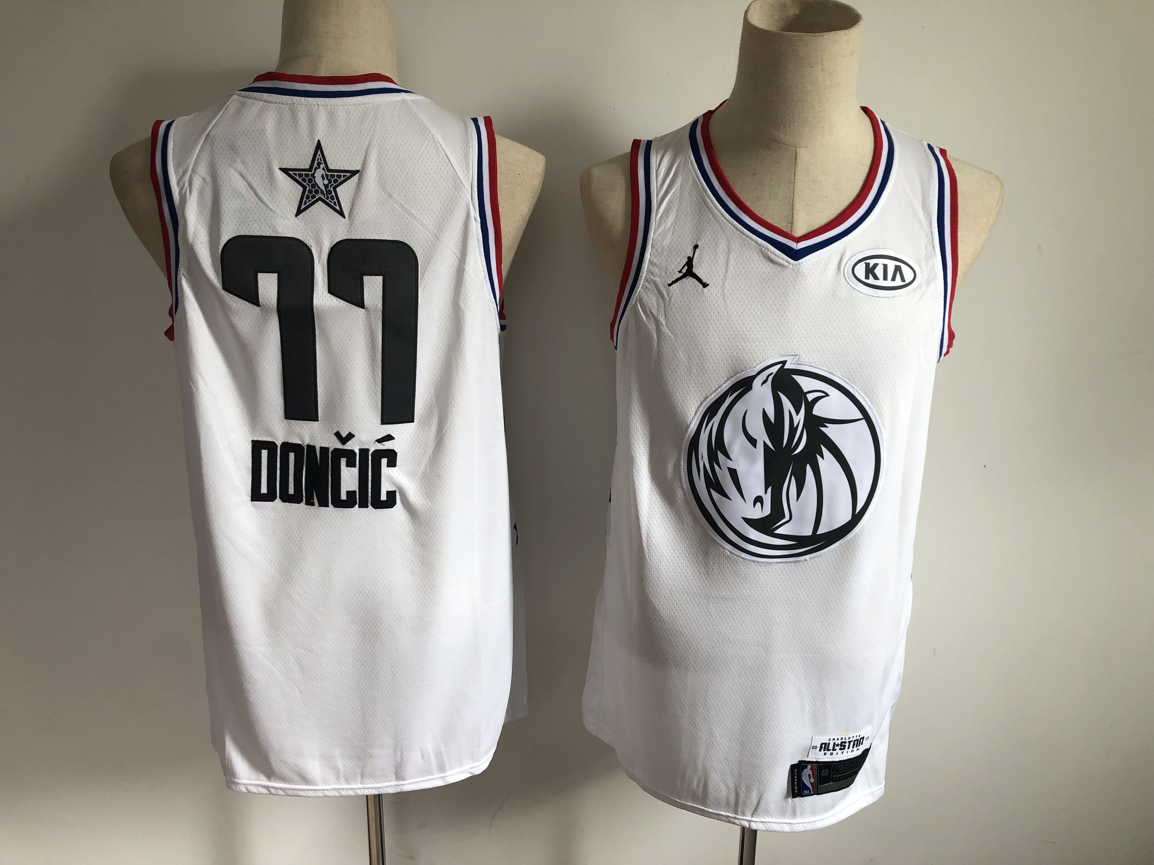 Men Dallas Mavericks #77 Doncic White 2019 All Star NBA Jerseys->dallas mavericks->NBA Jersey